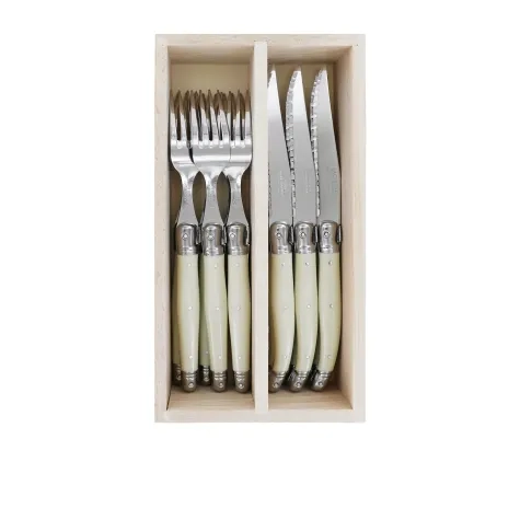 Laguiole by Andre Verdier Debutant Cutlery Set 12pc Ivory Image 1