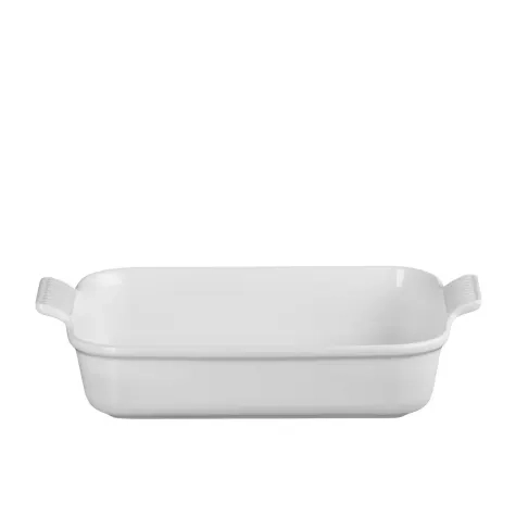 Le Creuset Stoneware Heritage Rectangular Dish 32cm - 4L White Image 1
