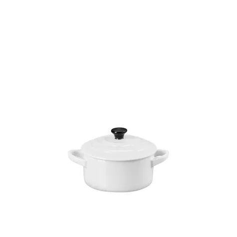 Le Creuset Stoneware Mini Round Casserole 9cm White Image 1