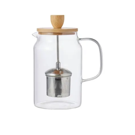 Leaf & Bean Naples Tea Pot with Bamboo Lid and Infuser 900ml Image 1