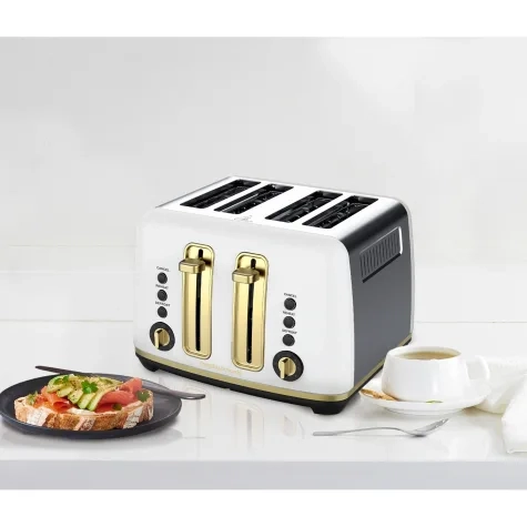 Morphy Richards Ascend Soft Gold 4 Slice Toaster White Image 2