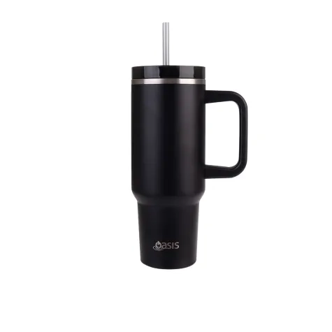 Oasis Commuter Double Wall Insulated Travel Mug 1 2L Black Image 1