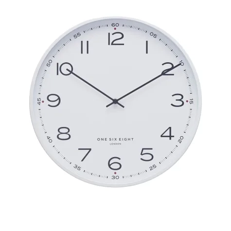 One Six Eight London Austin Silent Wall Clock 40cm White Image 1