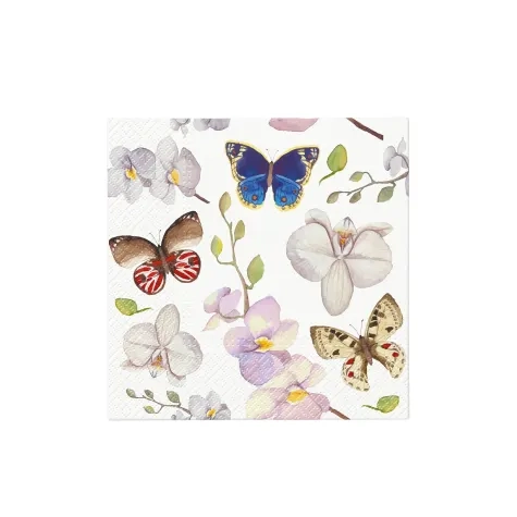 PAW Everyday 3ply Paper Napkin 20pk Orchidea Butterfly Image 1
