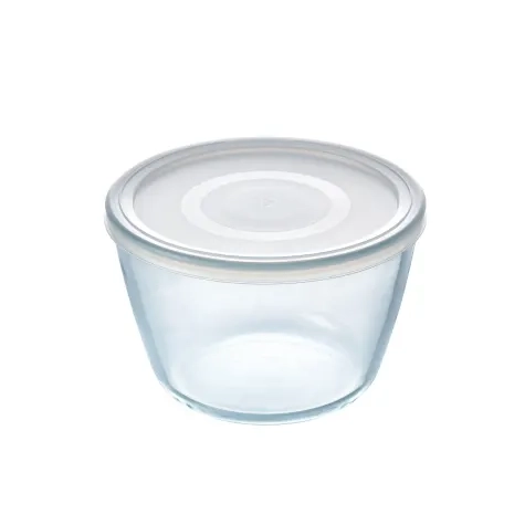Pyrex Cook & Freeze Round Tall Glass Storage 1.6L White Image 1