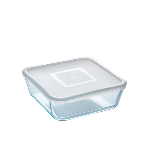 Pyrex Cook & Freeze Square Glass Storage 2L White Image 1