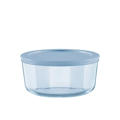 Pyrex Simply Store Round Tinted Glass Storage 7 Cup Blue Image 1
