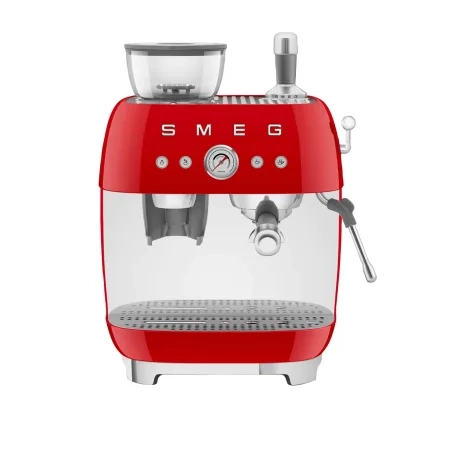 Smeg 50's Retro Style Espresso Machine with Built In Grinder Red Image 1