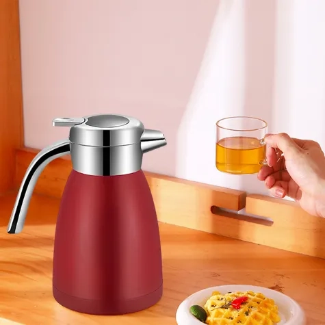 Soga Stainless Steel Insulated Kettle 1.8L Red Image 2