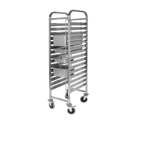 Soga Stainless Steel Gastronorm Trolley 16 Tier Suits GN 1/1 Pans Image 1