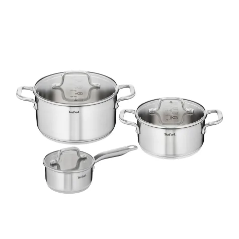 Tefal Virtuoso 3pc Stainless Steel Cookware Set Image 1