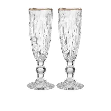 Tempa Ezra Champagne Glass 170ml Set of 2 Clear Image 1