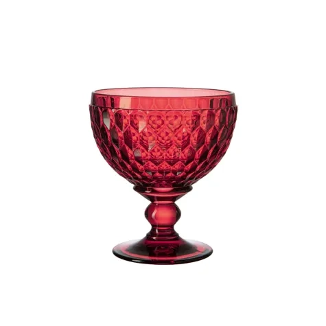 Villeroy & Boch Boston Coloured Champagne Coupe and Dessert Bowl Set of 4 Red Image 2