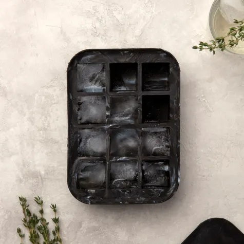 W&P 12 Cube Everyday Ice Tray Marble Black Image 2
