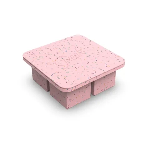 W&P 4 Cube Ice Tray Extra Large Speckled Pink Image 2
