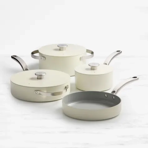 Wolstead Mineral 4pc Non Stick Cookware Set Ivory Image 1