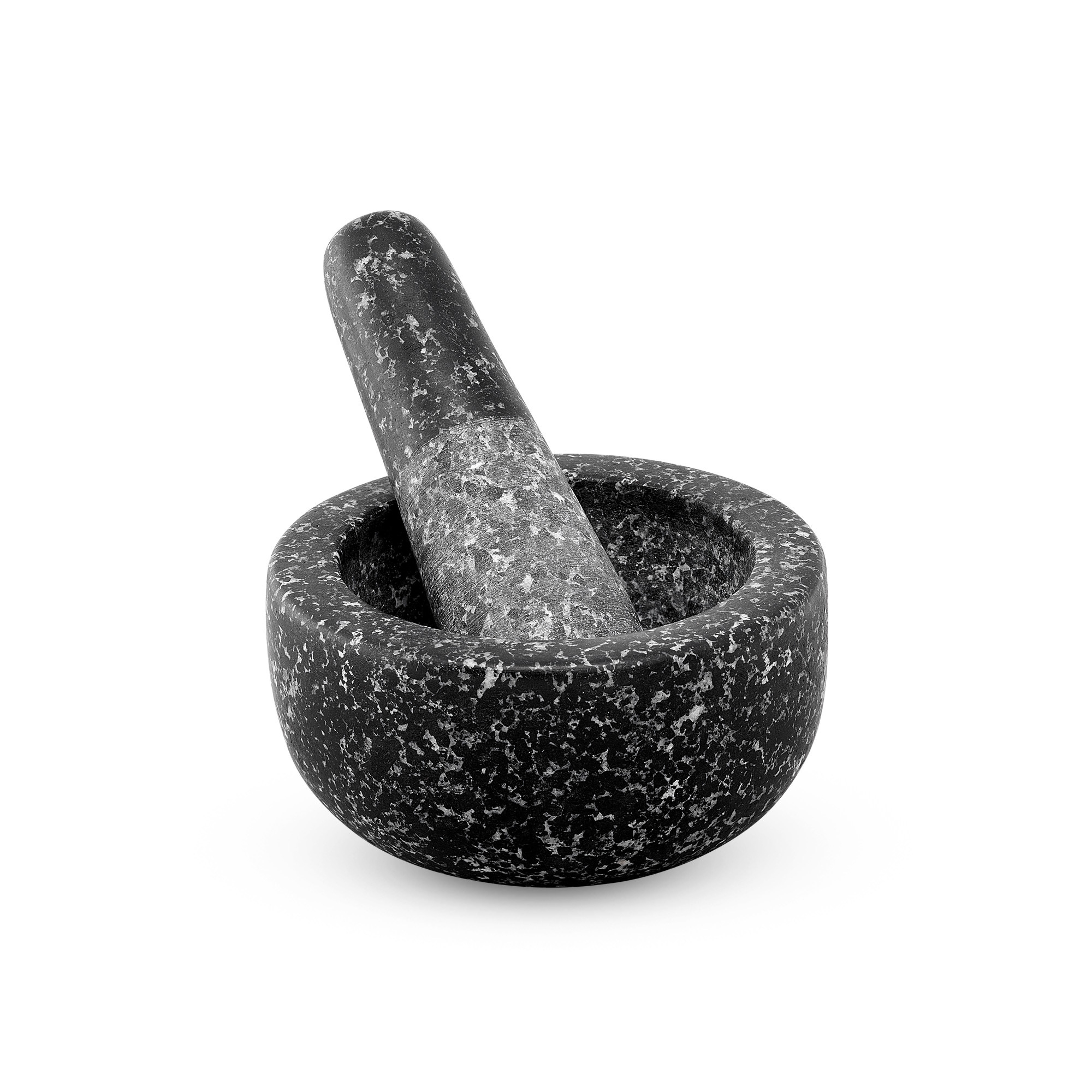 Avanti Black Speckled Mini Mortar and Pestle Solid Granite 10cm Image 1