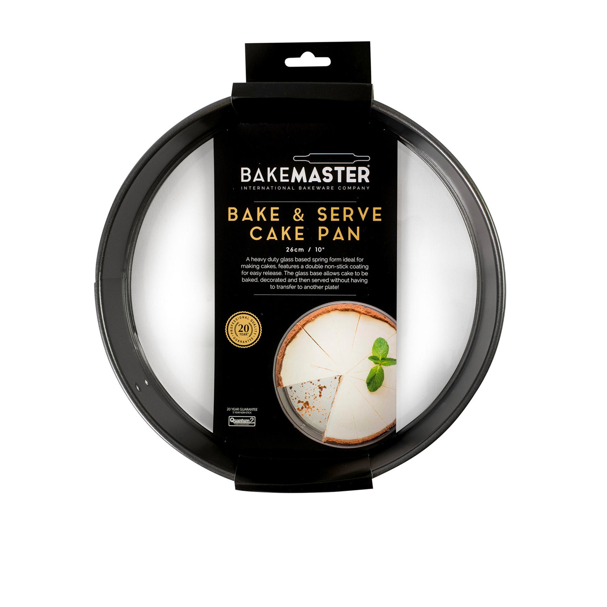 Bakemaster Non Stick Springform Round Cake Pan with Glass Base 26cm Image 3