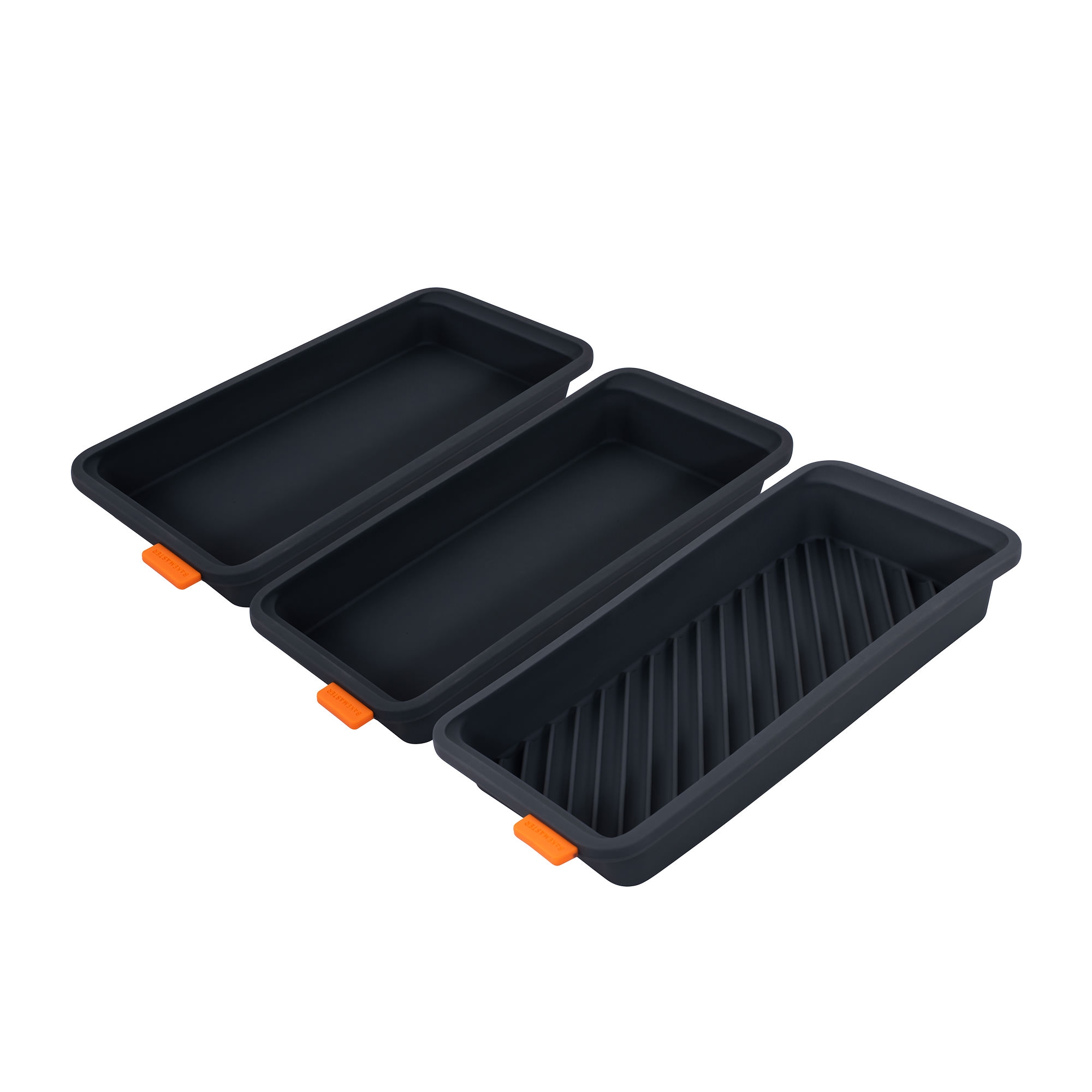 Bakemaster Reinforced Silicone Divider Trays 28x13cm Set of 3 Image 1