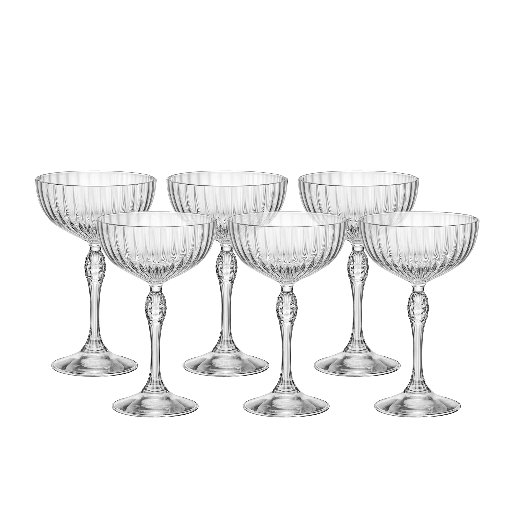 Bormioli Rocco America '20s Cocktail Coupe Glass 220ml Set of 6 Image 1