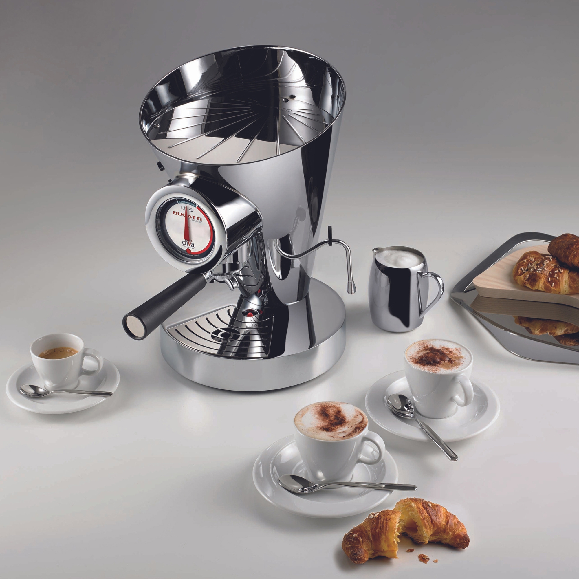 Bugatti Diva Evolution Espresso Coffee Machine Chrome Image 2