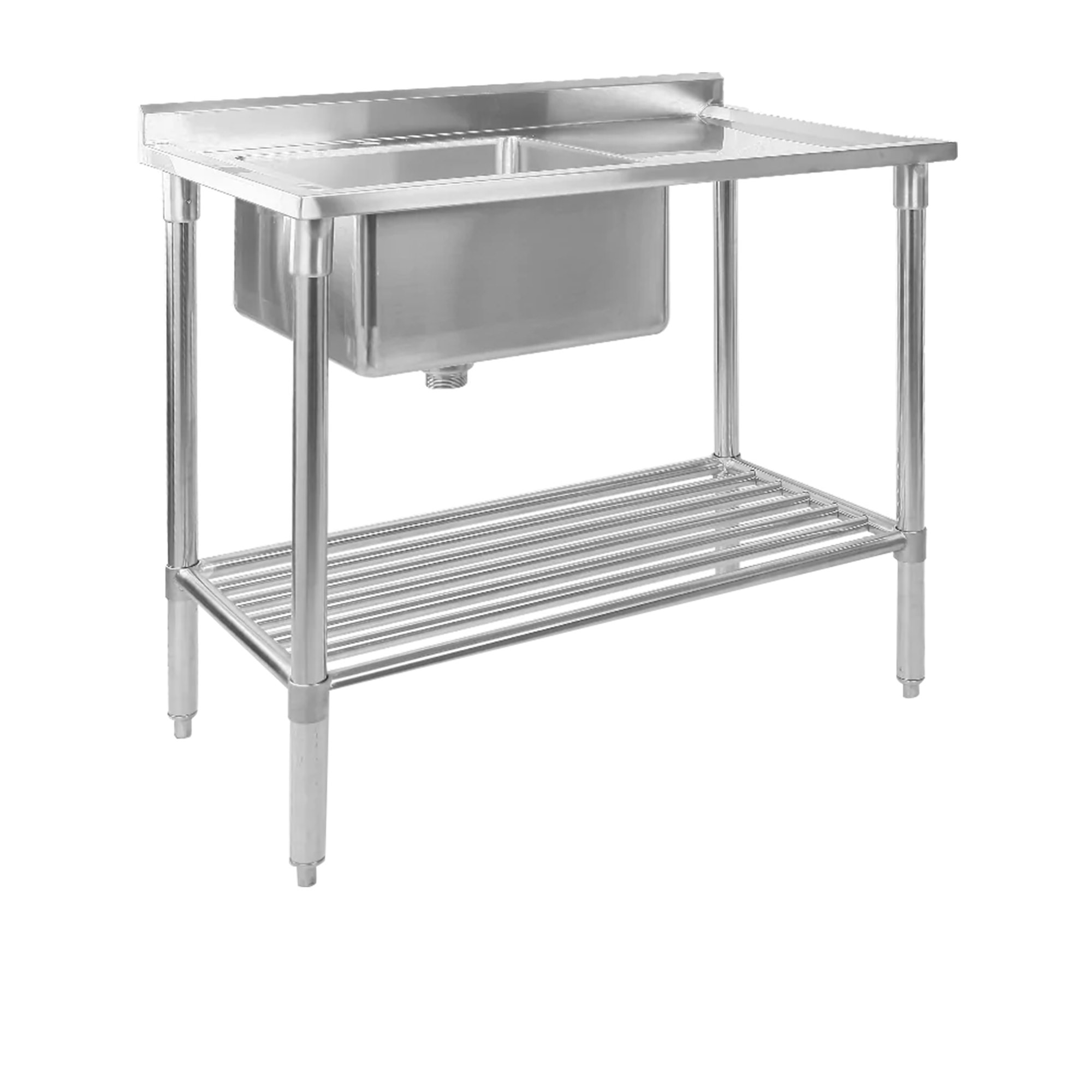 Cefito 304 Stainless Steel Kitchen Bench with Sink 100x60cm Image 1
