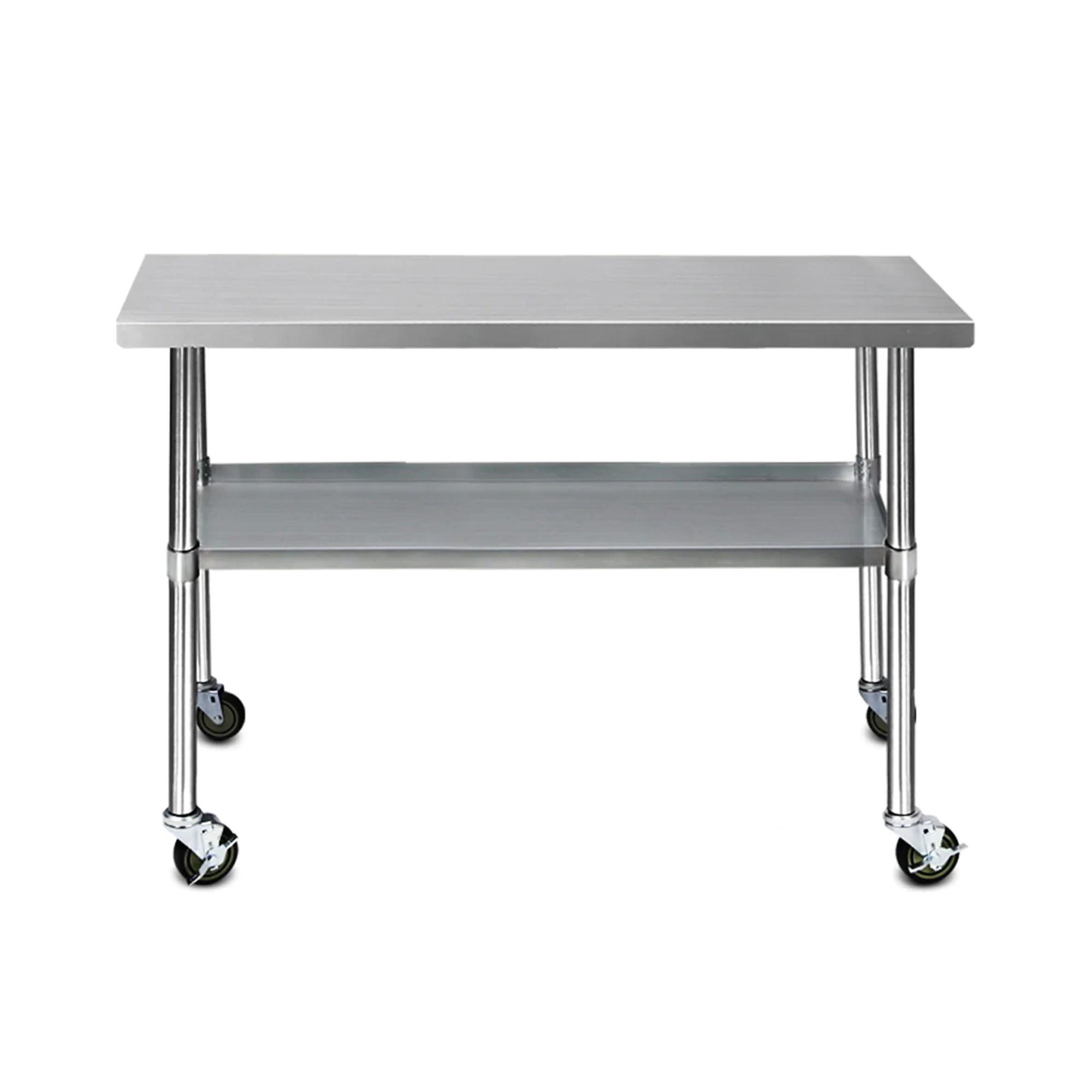 Cefito 430 Stainless Steel Kitchen Bench with Wheels 121.9x61cm Image 2