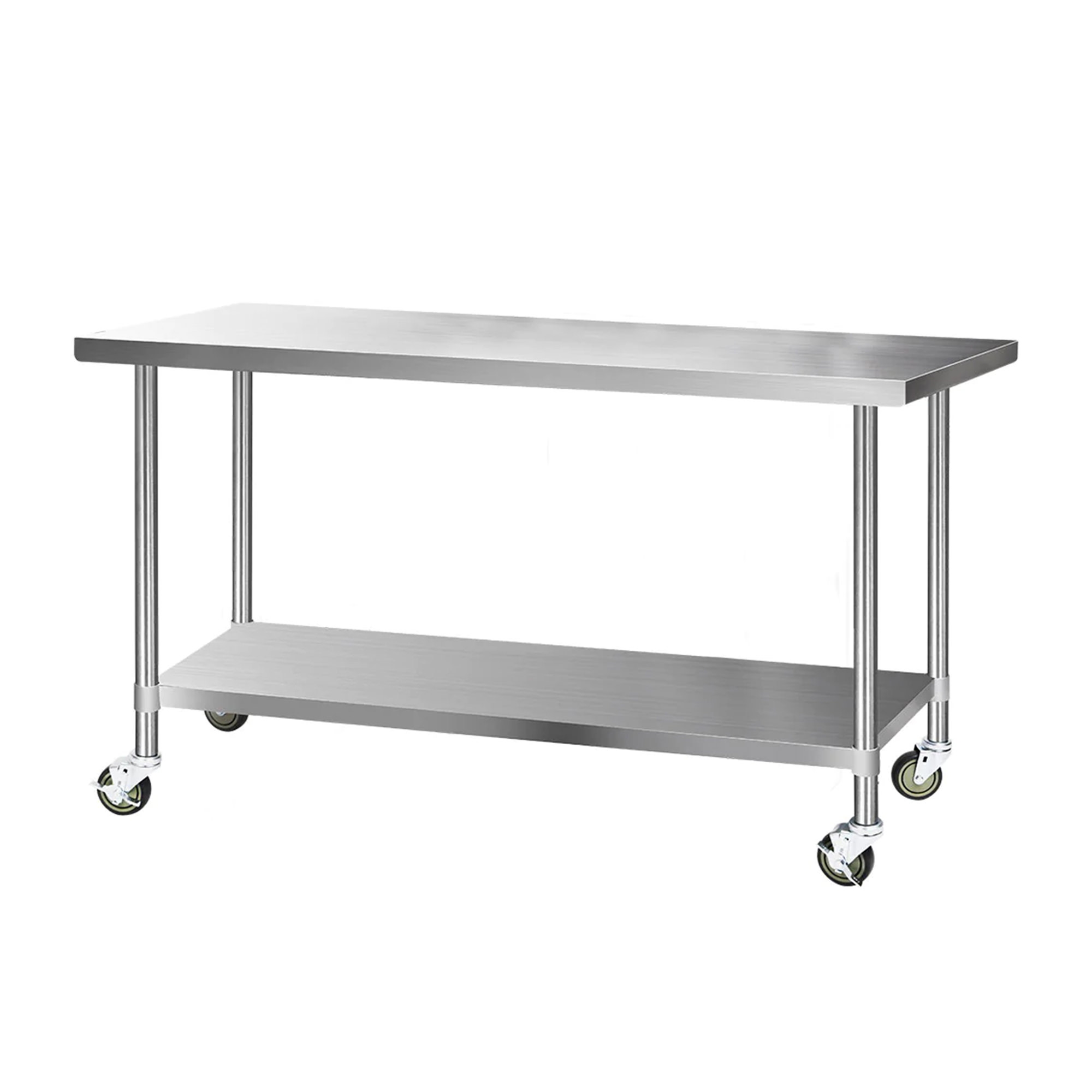 Cefito 430 Stainless Steel Kitchen Bench with Wheels 182.9x76cm Image 2