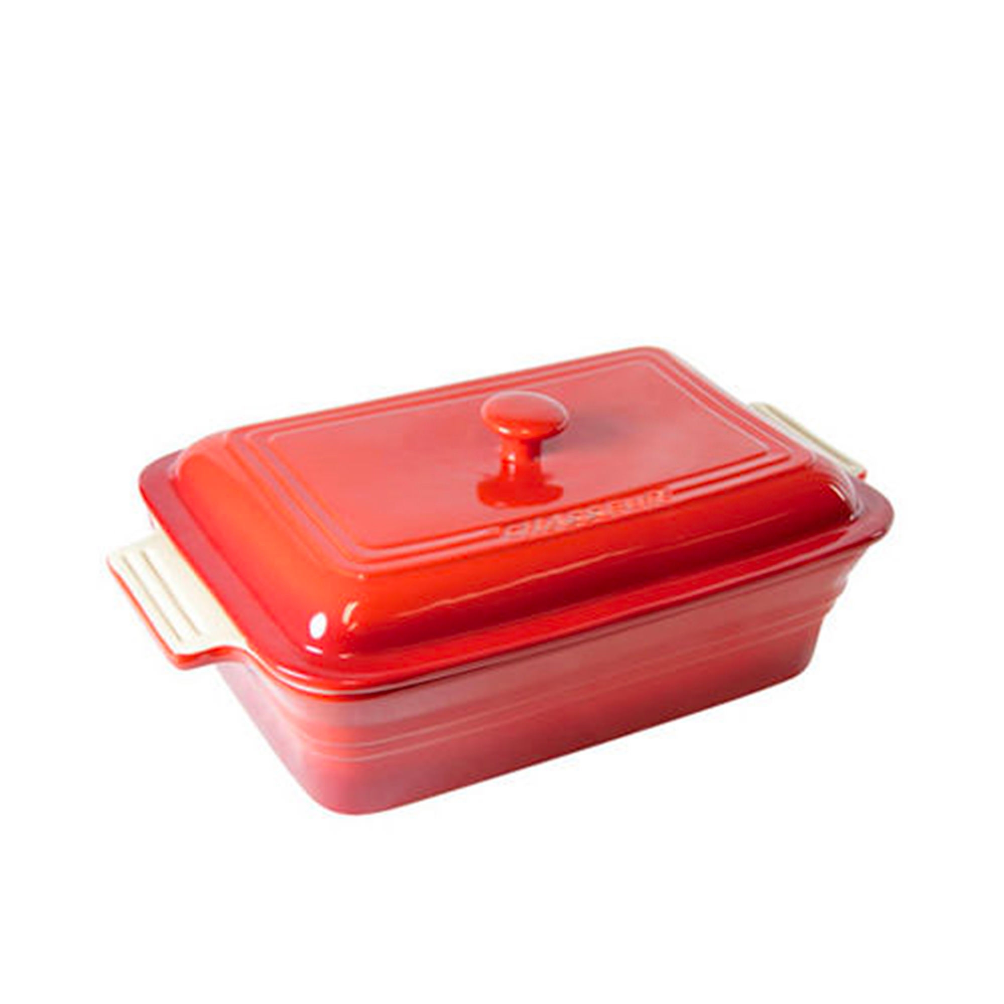 Chasseur La Cuisson Rectangular Dish with Lid 40x23cm Inferno Red Image 2