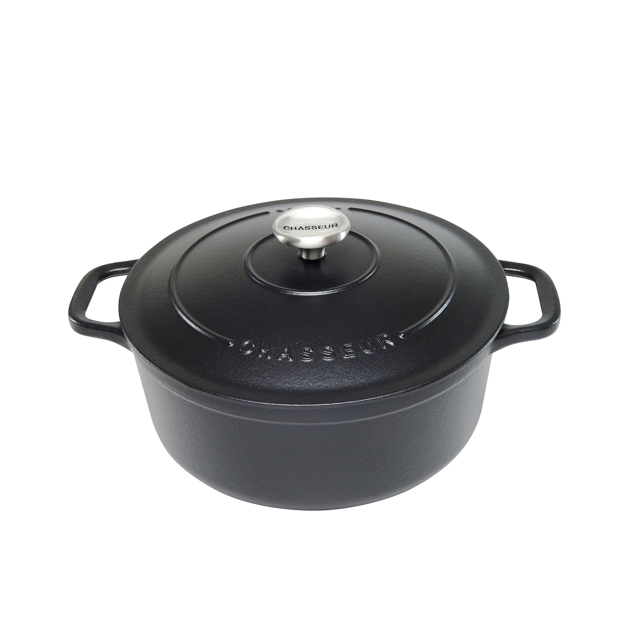 Chasseur Round French Oven 24cm - 4L Matte Black Image 1