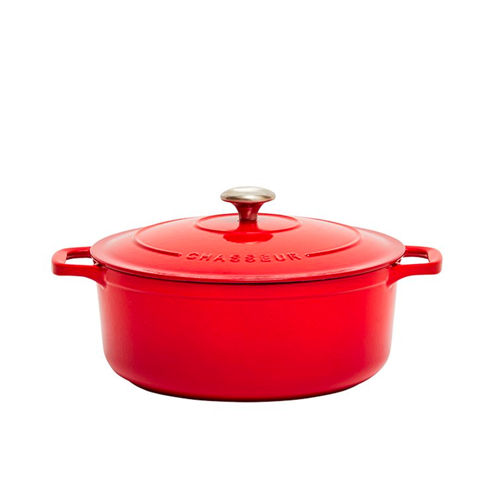 Chasseur Round French Oven 26cm - 5L Chilli Red Image 1