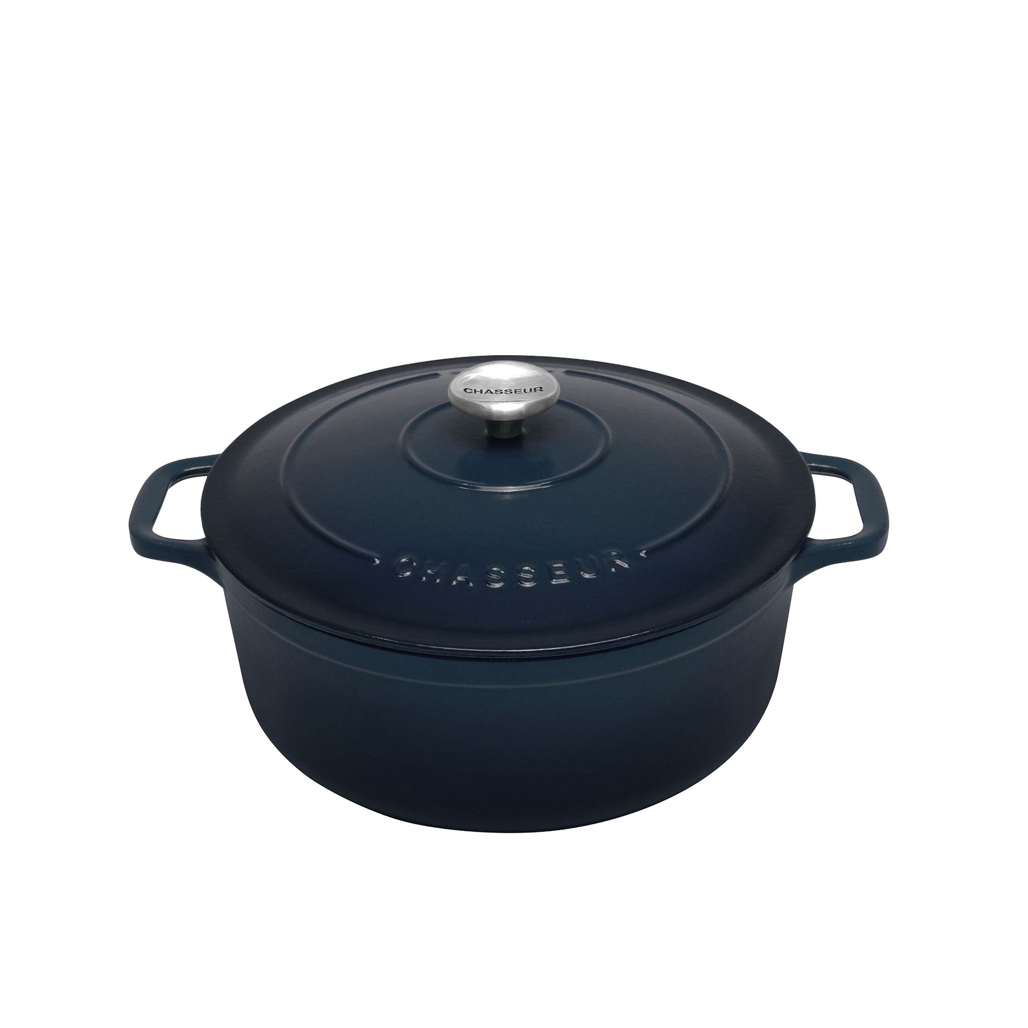 Chasseur Round French Oven 26cm - 5L Liquorice Blue Image 1