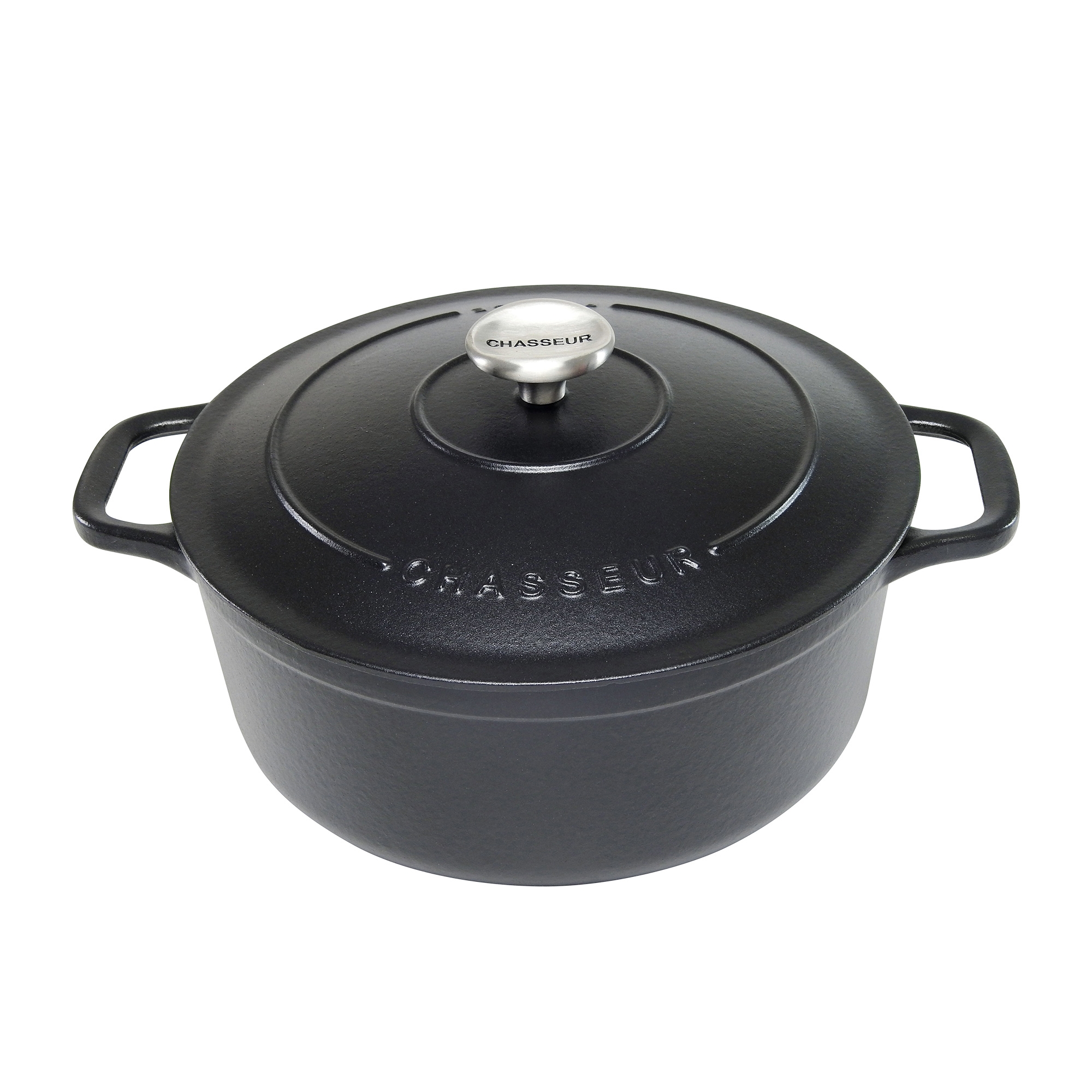 Chasseur Round French Oven 32cm - 8.8L Matte Black Image 1