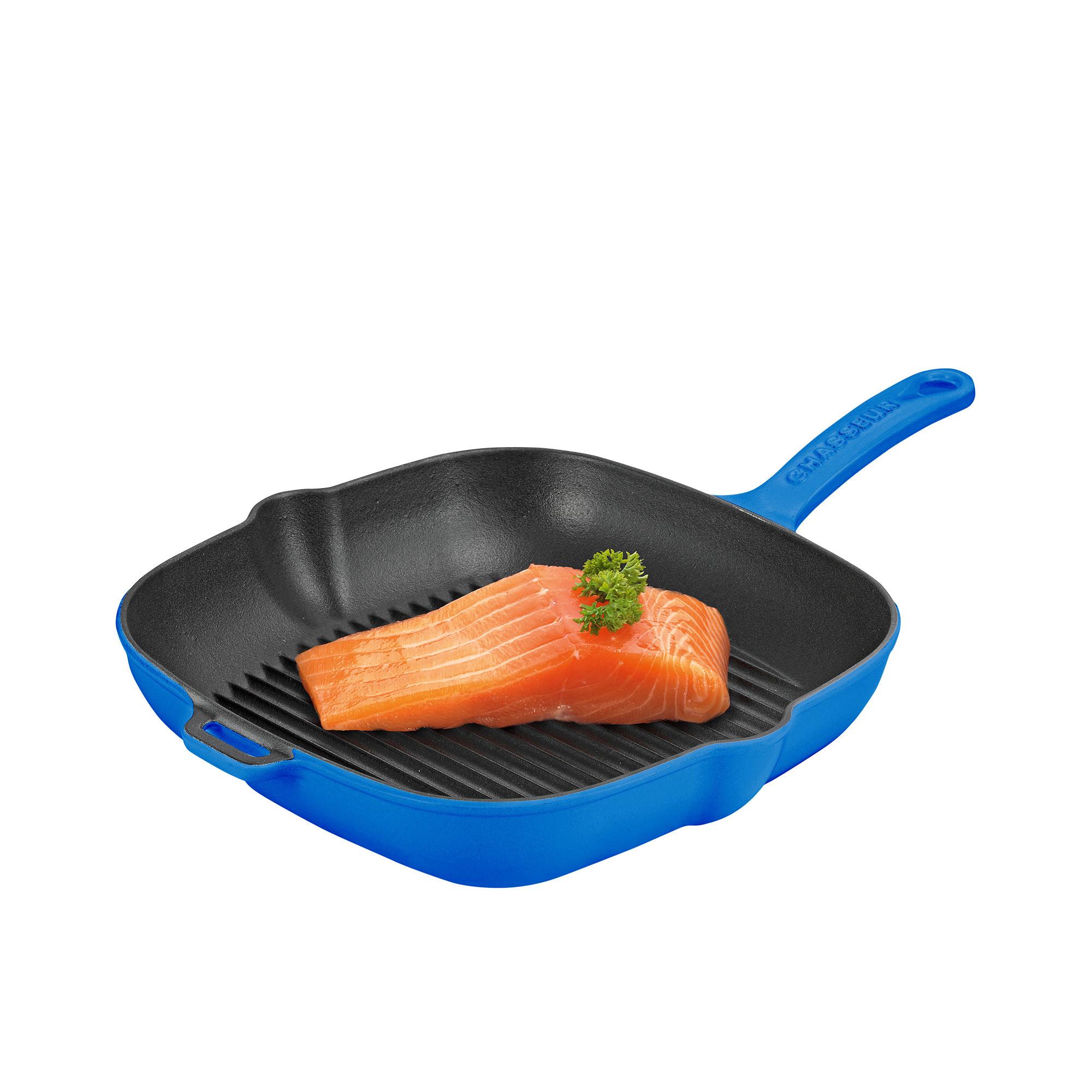 Chasseur Square Grill Pan 25cm Imperial Blue Image 3