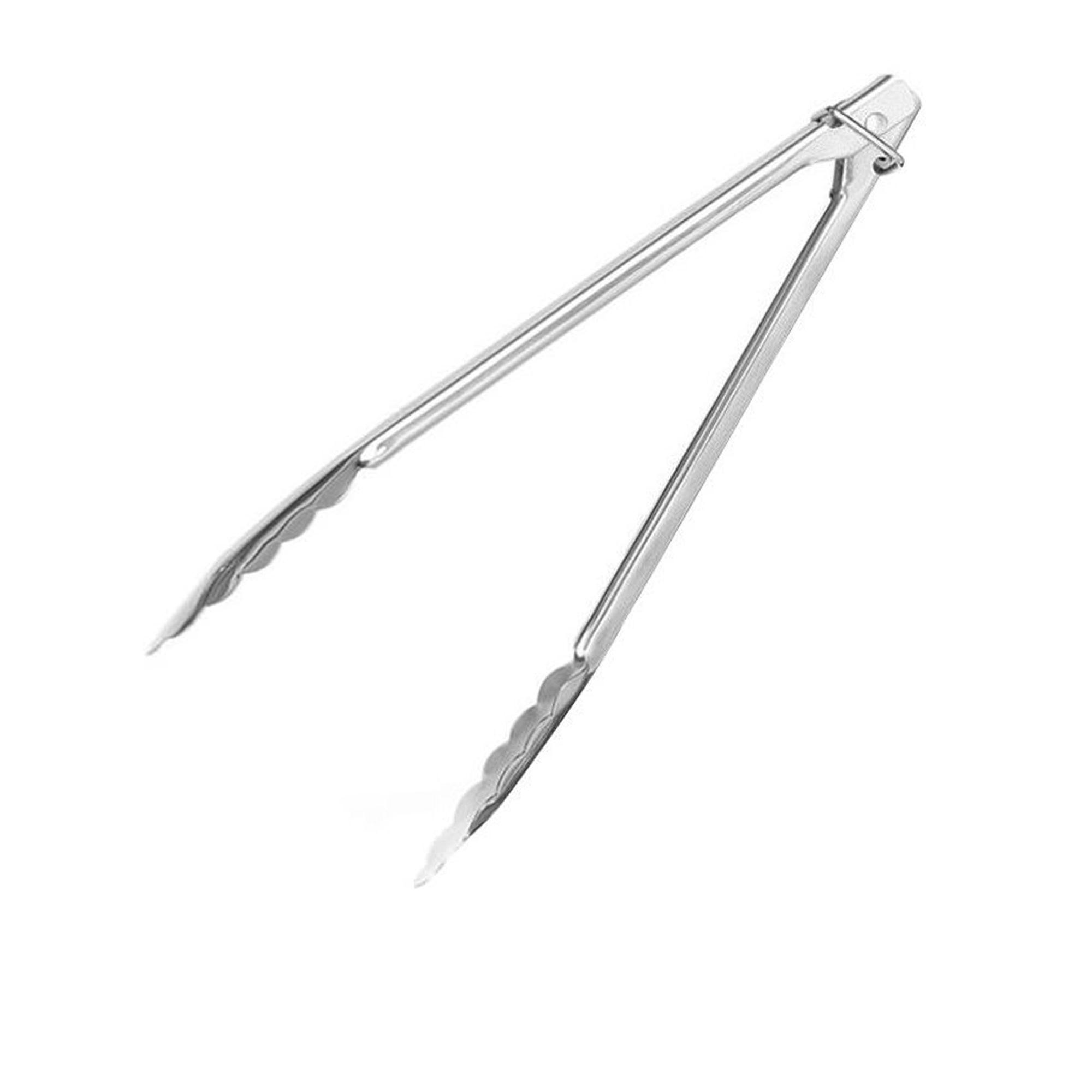 Chef Inox BBQ Tongs with Clip 40cm Image 1