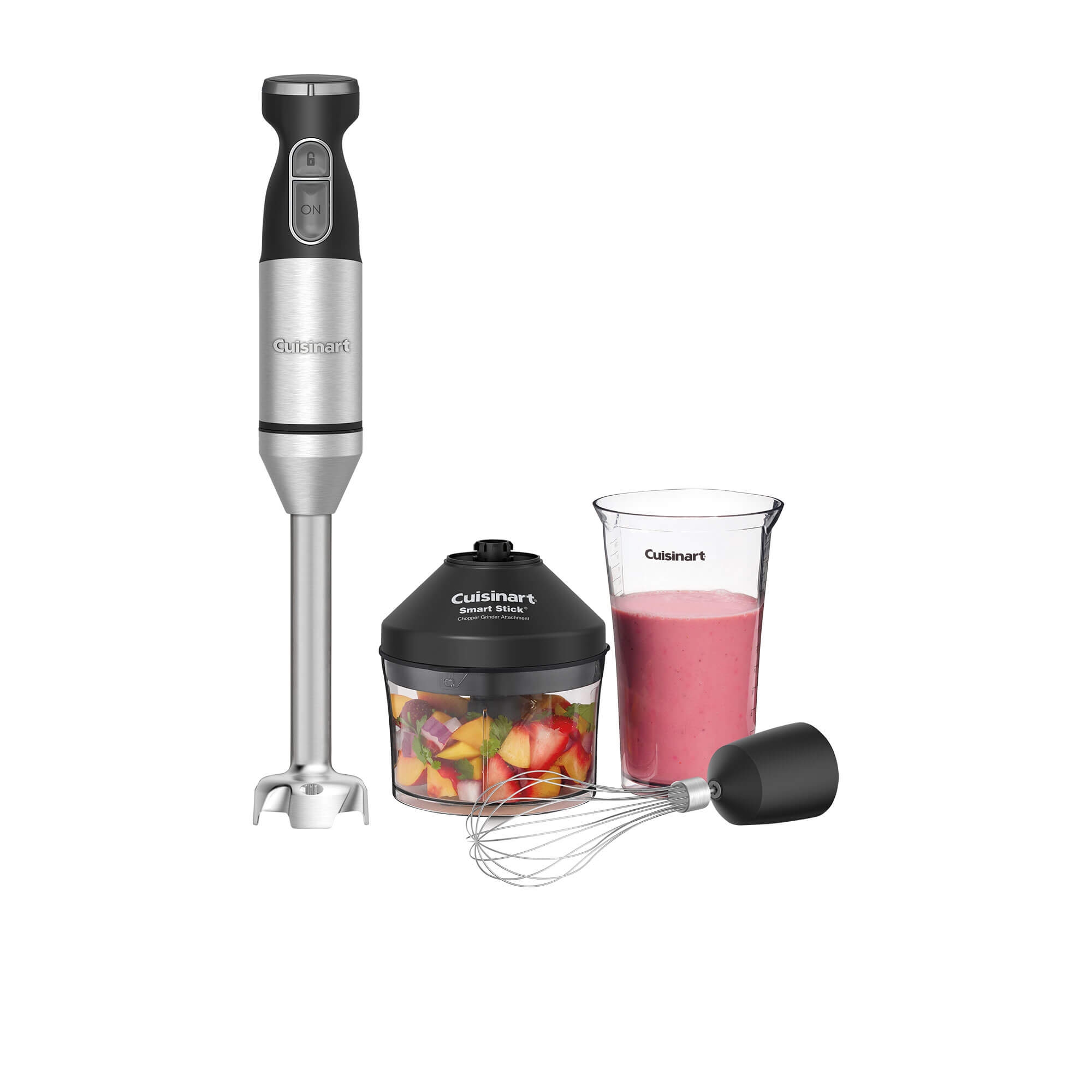 Cuisinart Smart Stick Variable Hand Blender with Attachments Stainless Brushed Image 1