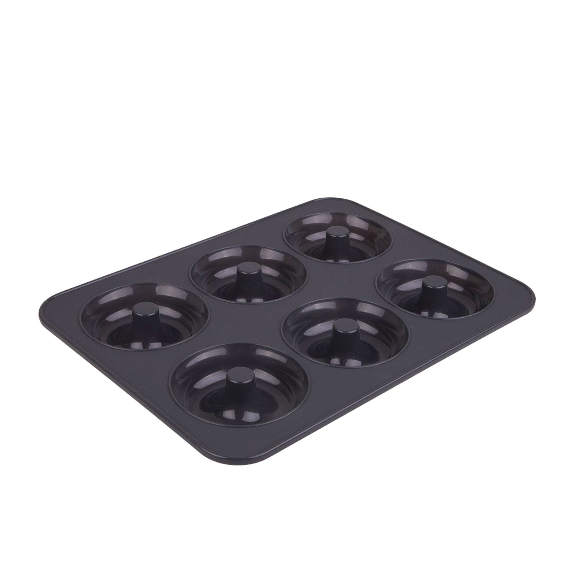 Daily Bake Silicone 6 Cup Doughnut Pan Charcoal Image 1