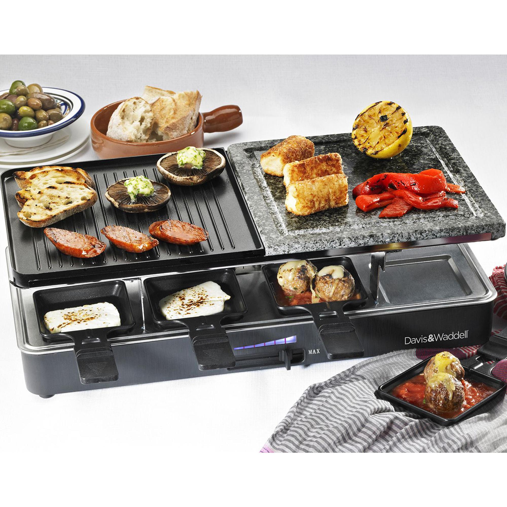 Davis & Waddell 8 Person Electric Party Grill and Raclette Black Image 3