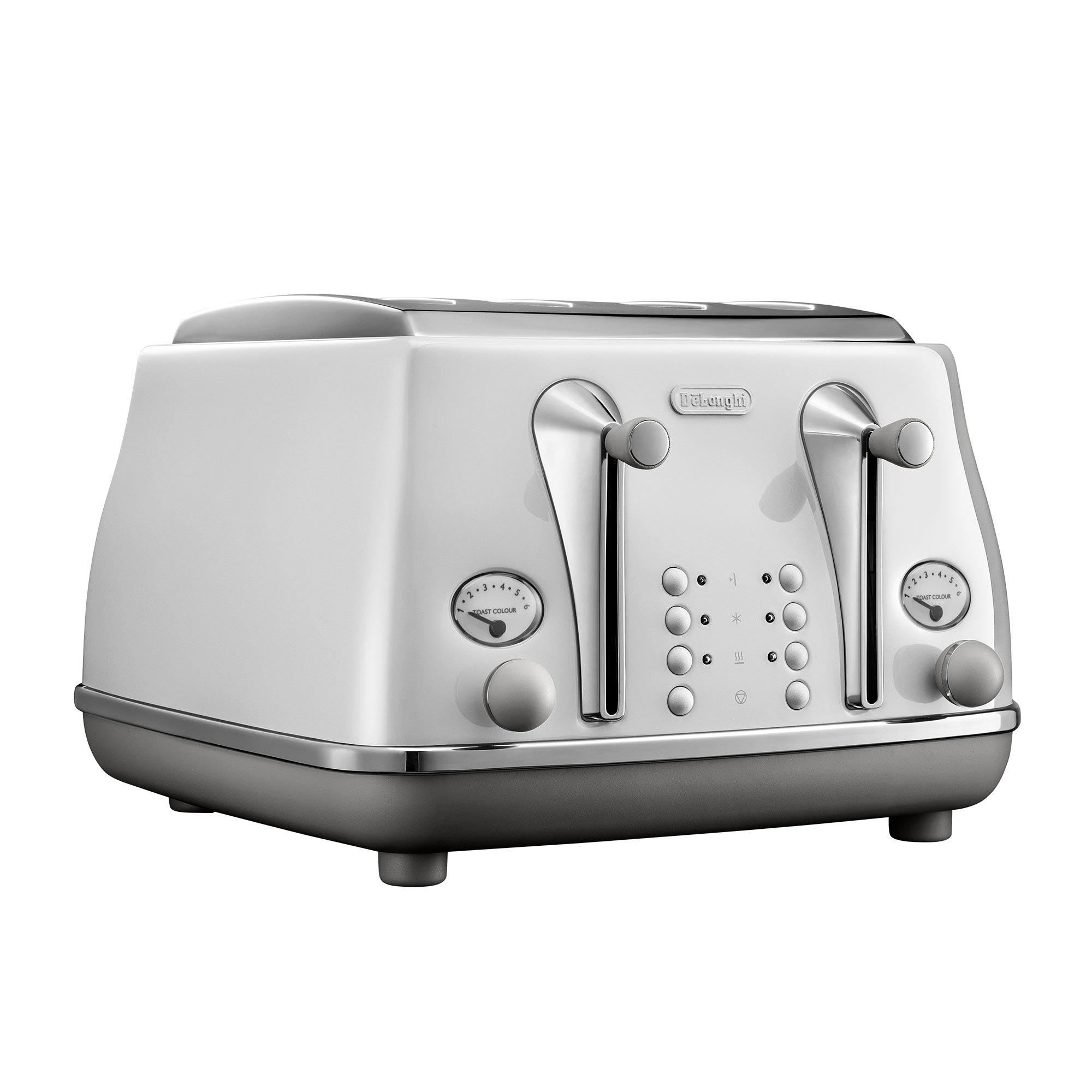 DeLonghi Icona Capitals CTOC4003W 4 Slice Toaster Sydney White Image 6