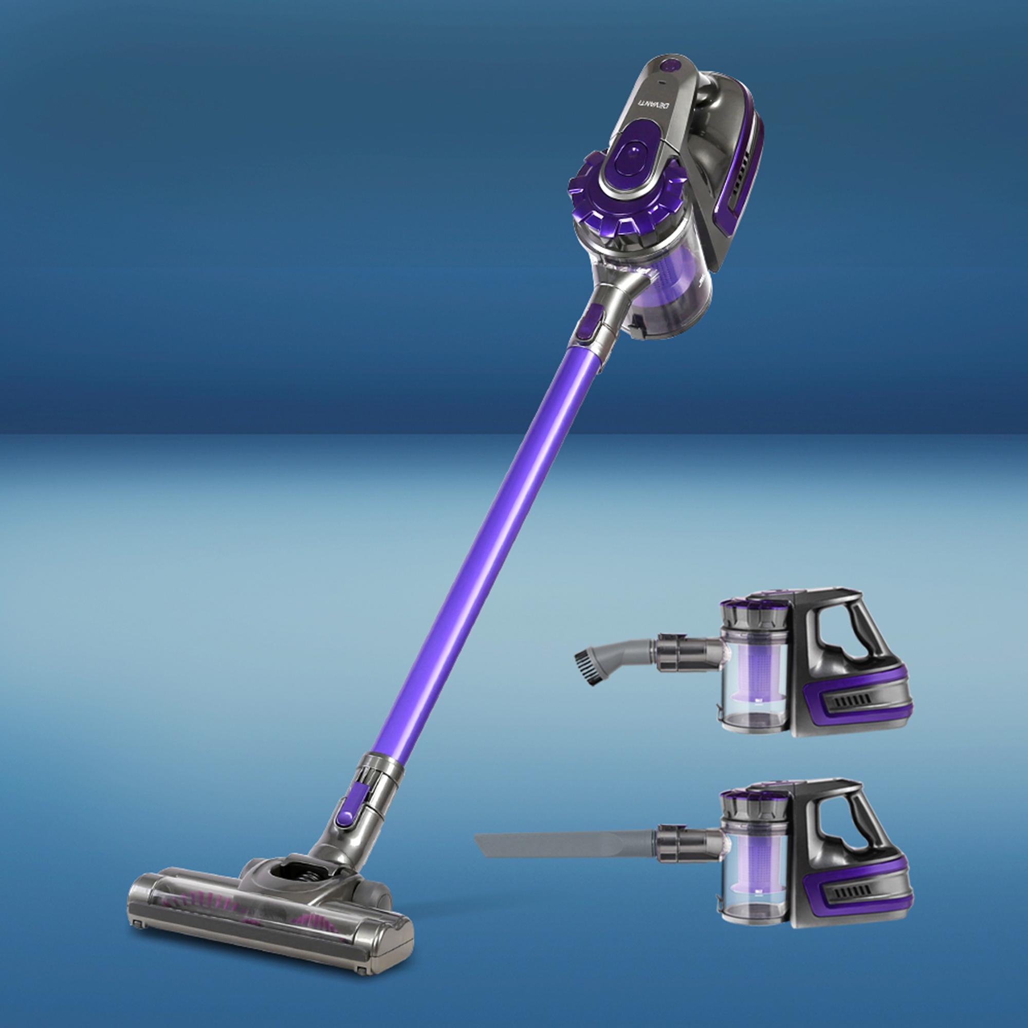 Devanti Cordless Handheld Bagless Stick Vacuum Purple Image 2