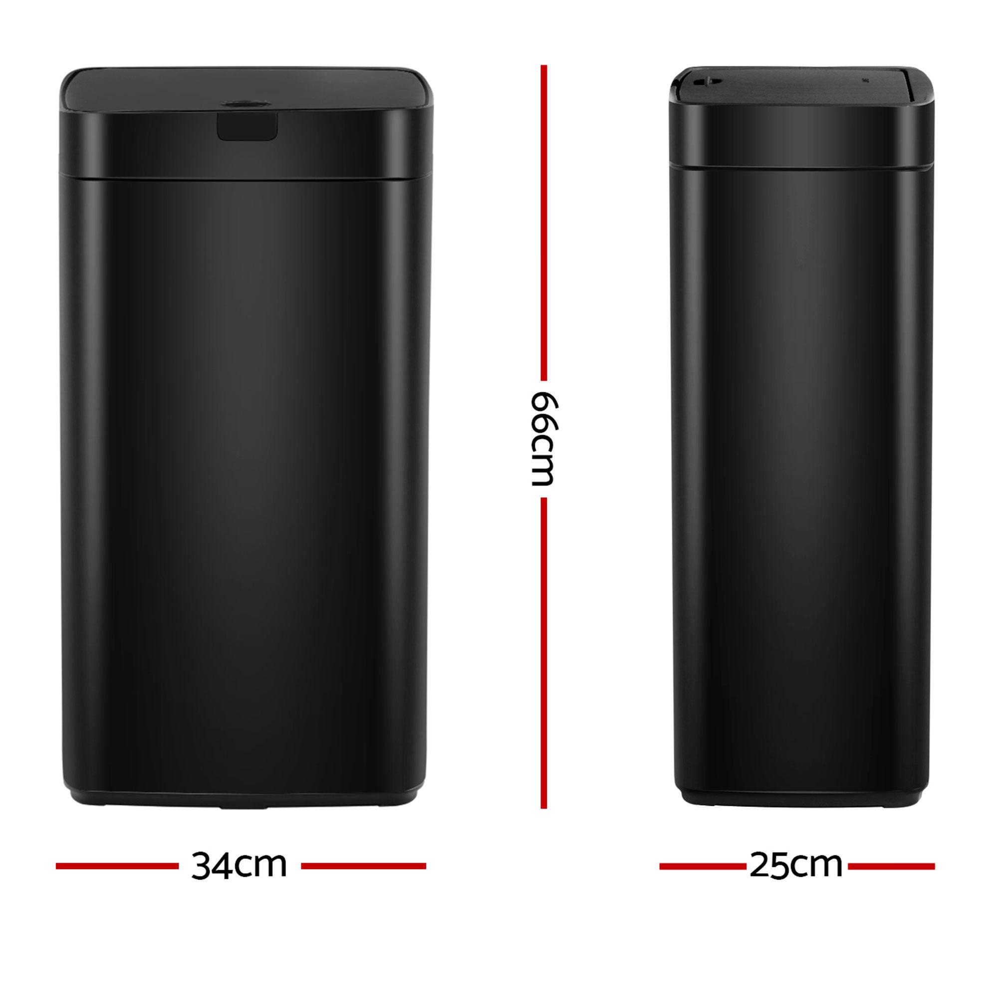 Devanti Motion Sensor Bin 45L Black Image 5