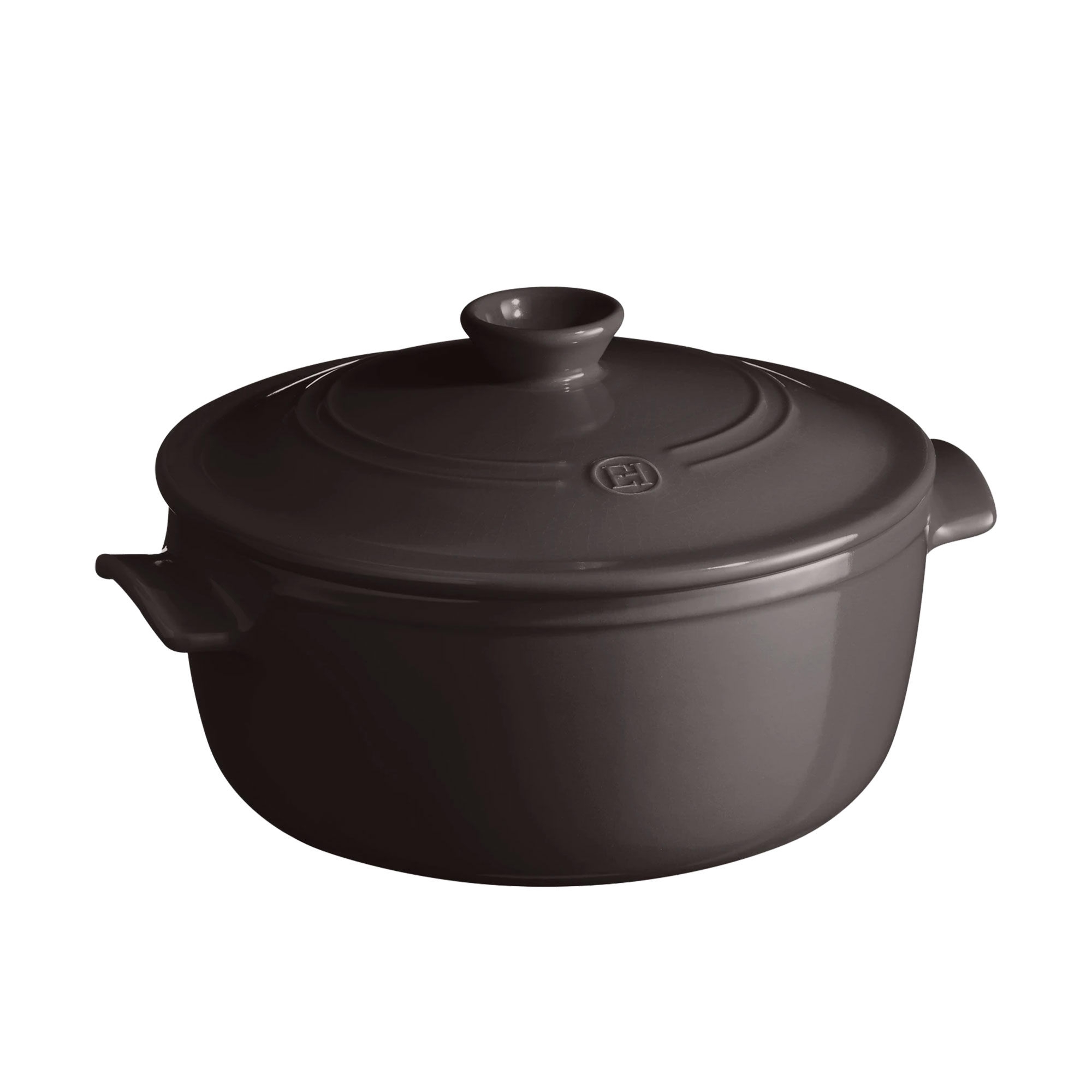 Emile Henry Round Stewpot 2.5L Charcoal Image 1