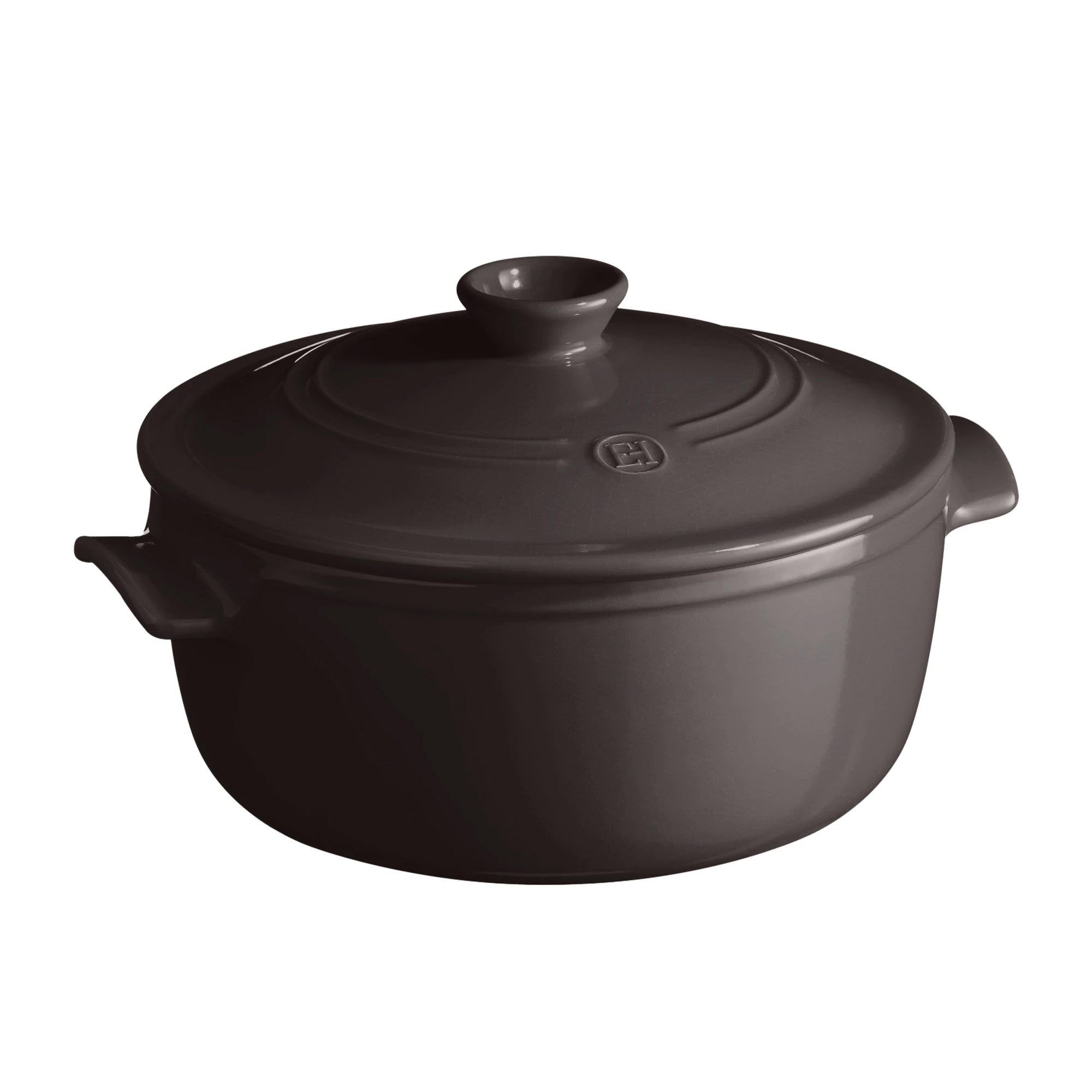 Emile Henry Round Stewpot 5L Charcoal Image 1