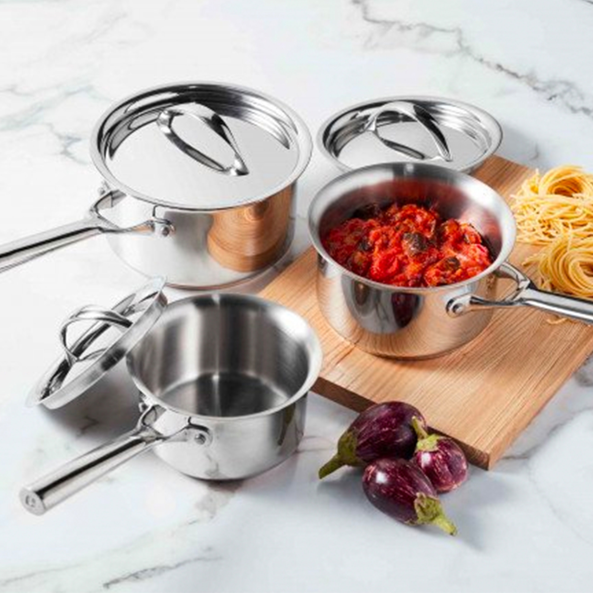Essteele Per Vita 3pc Stainless Steel Cookware Set Image 2