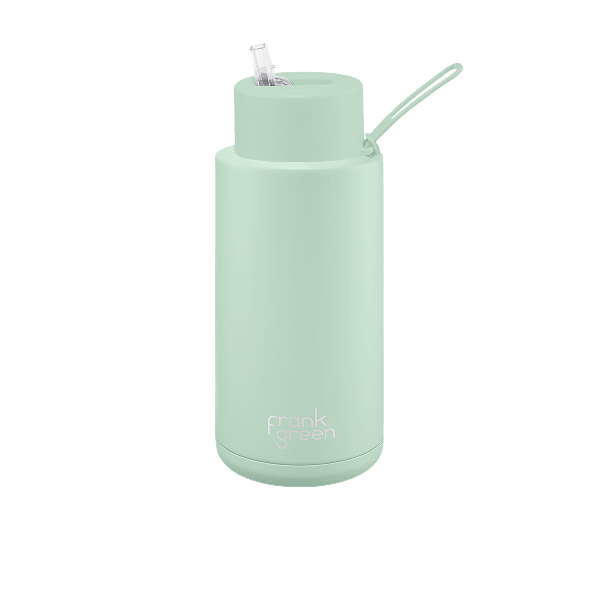 Frank Green Ultimate Ceramic Reusable Bottle with Straw 1L (34oz) Mint Gelato Image 1