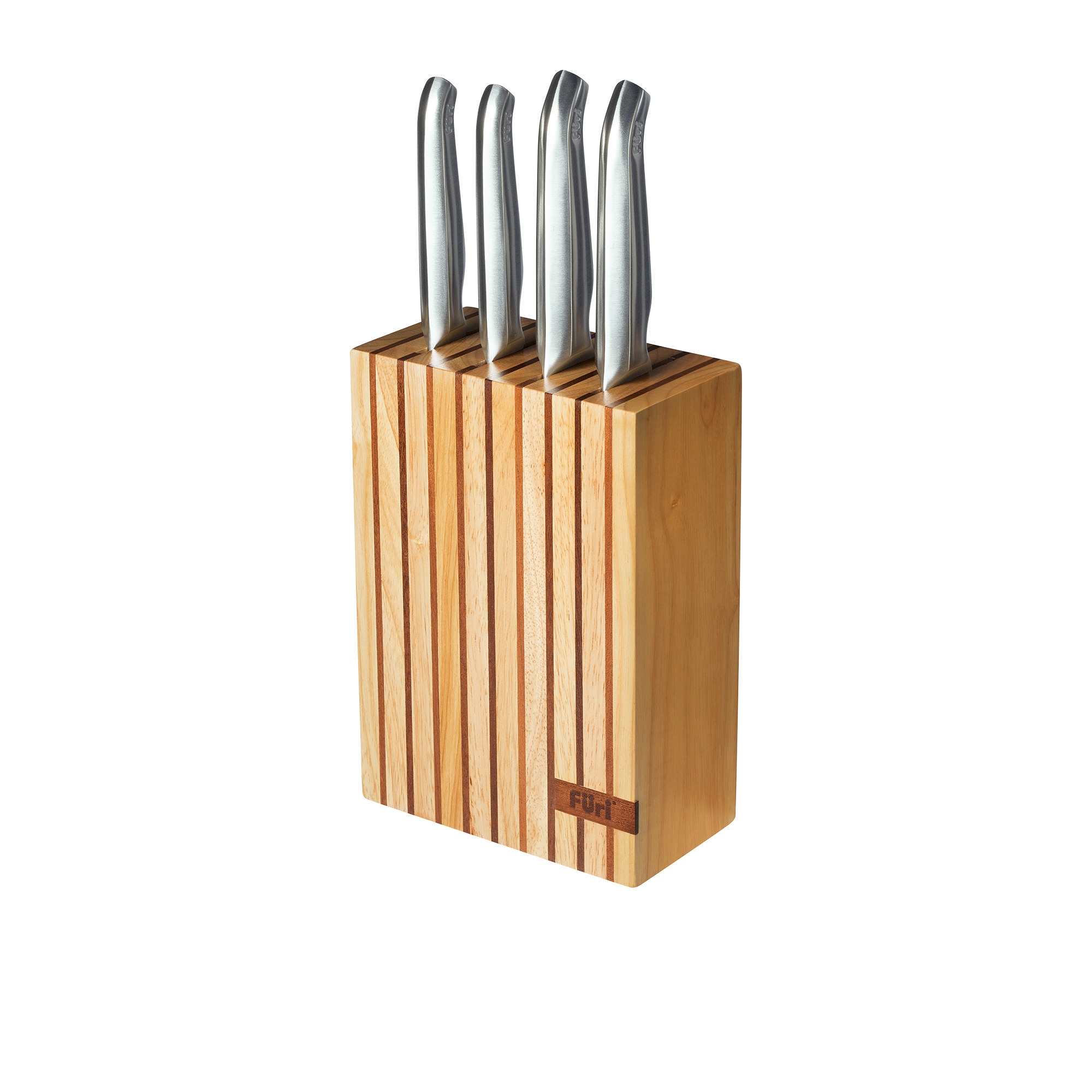 Furi Pro 5pc Wood Knife Block Set Image 1