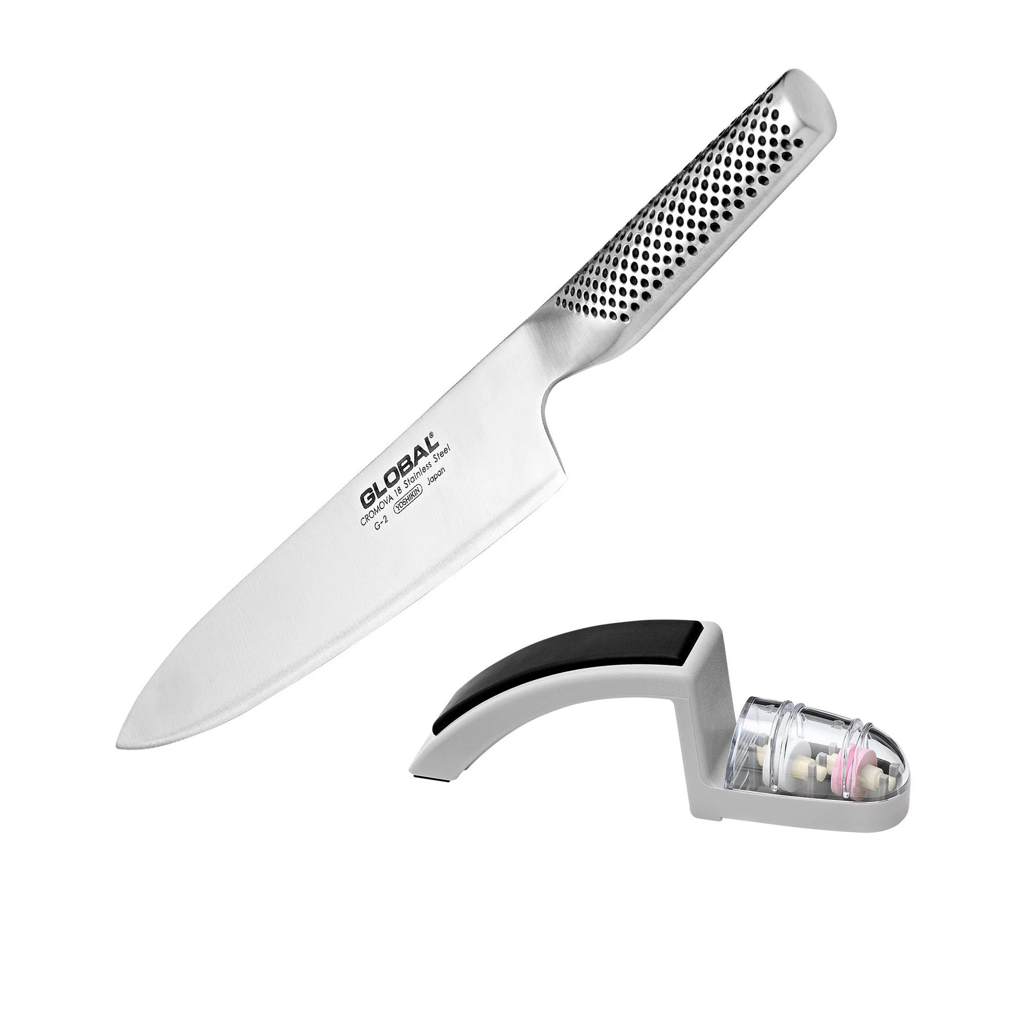 Global Cook's Knife & Sharpener Set Image 1