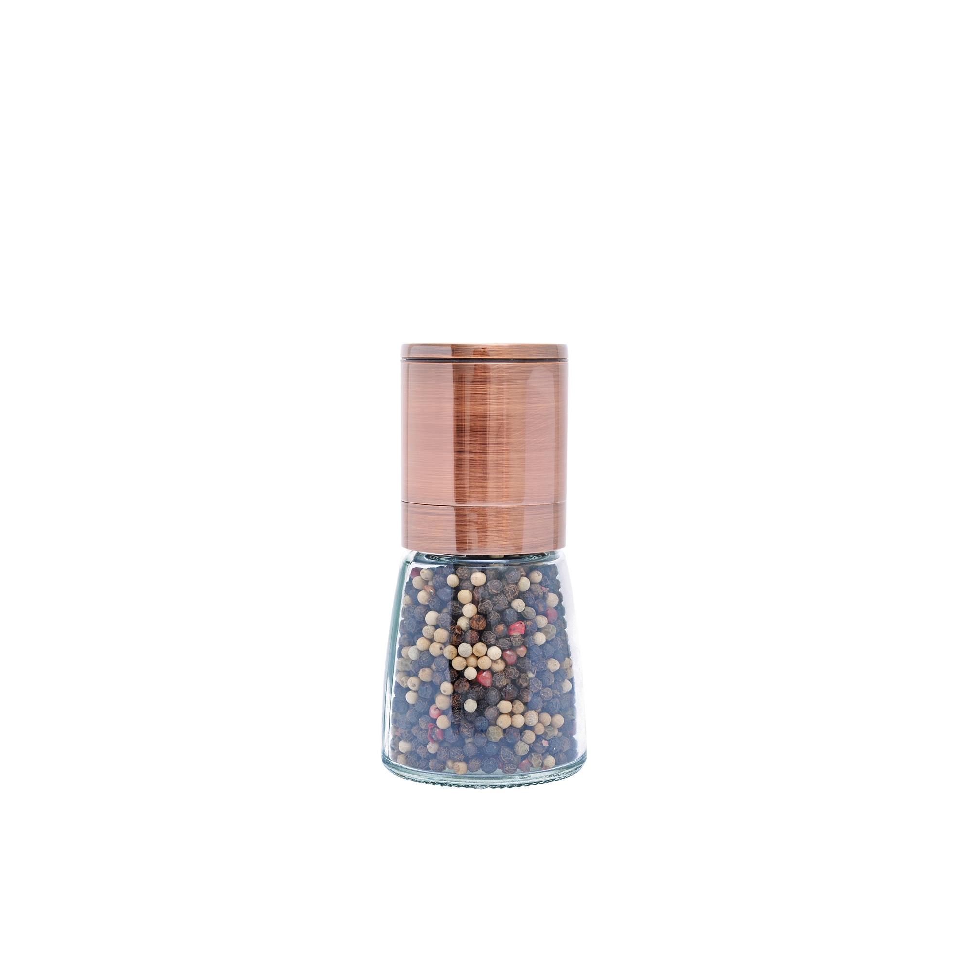 Grind & Shake Copper Upside Down Mill with Gourmet Peppercorn 65g Image 1