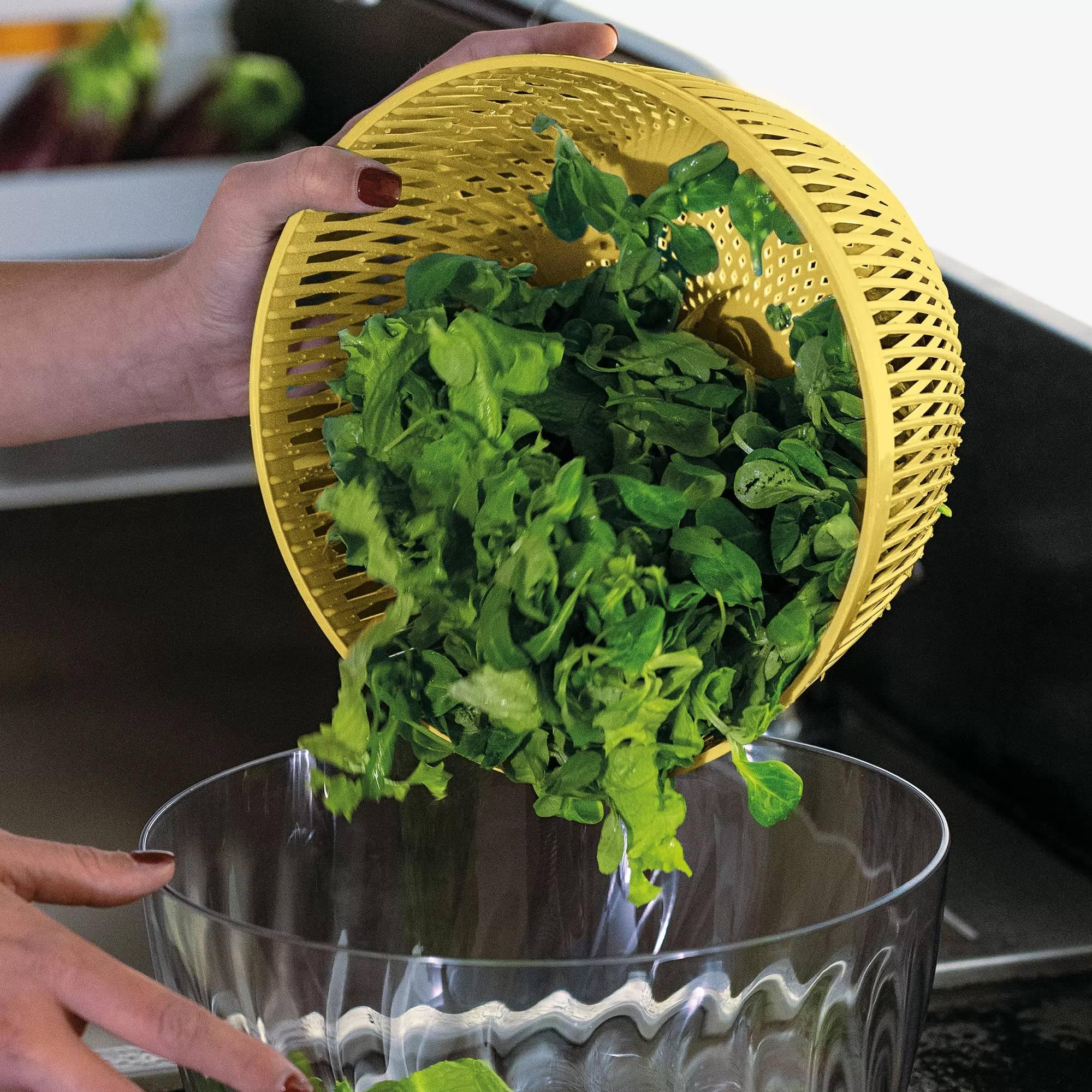 Guzzini Spin & Store Salad Spinner Yellow Image 3