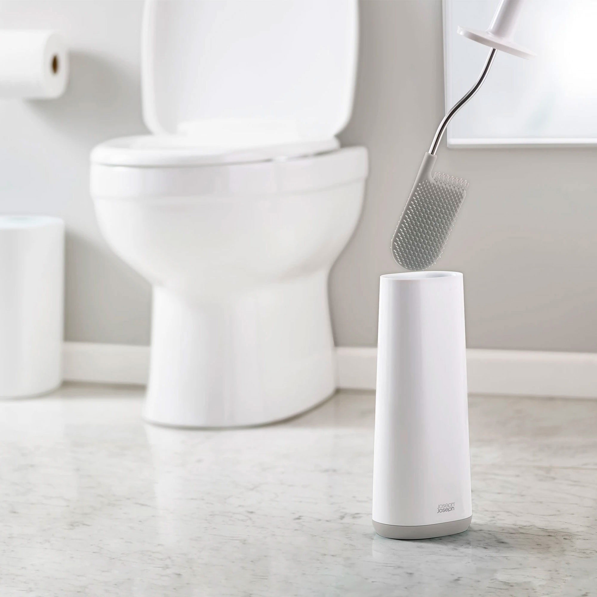 Joseph Joseph Flex Smart Toilet Brush Light Grey Image 2